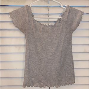 grey shoulder top